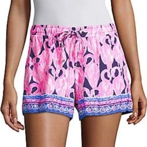 Lilly Pulitzer Katia High Tide Via Amor Flamingo Shorts | Size M